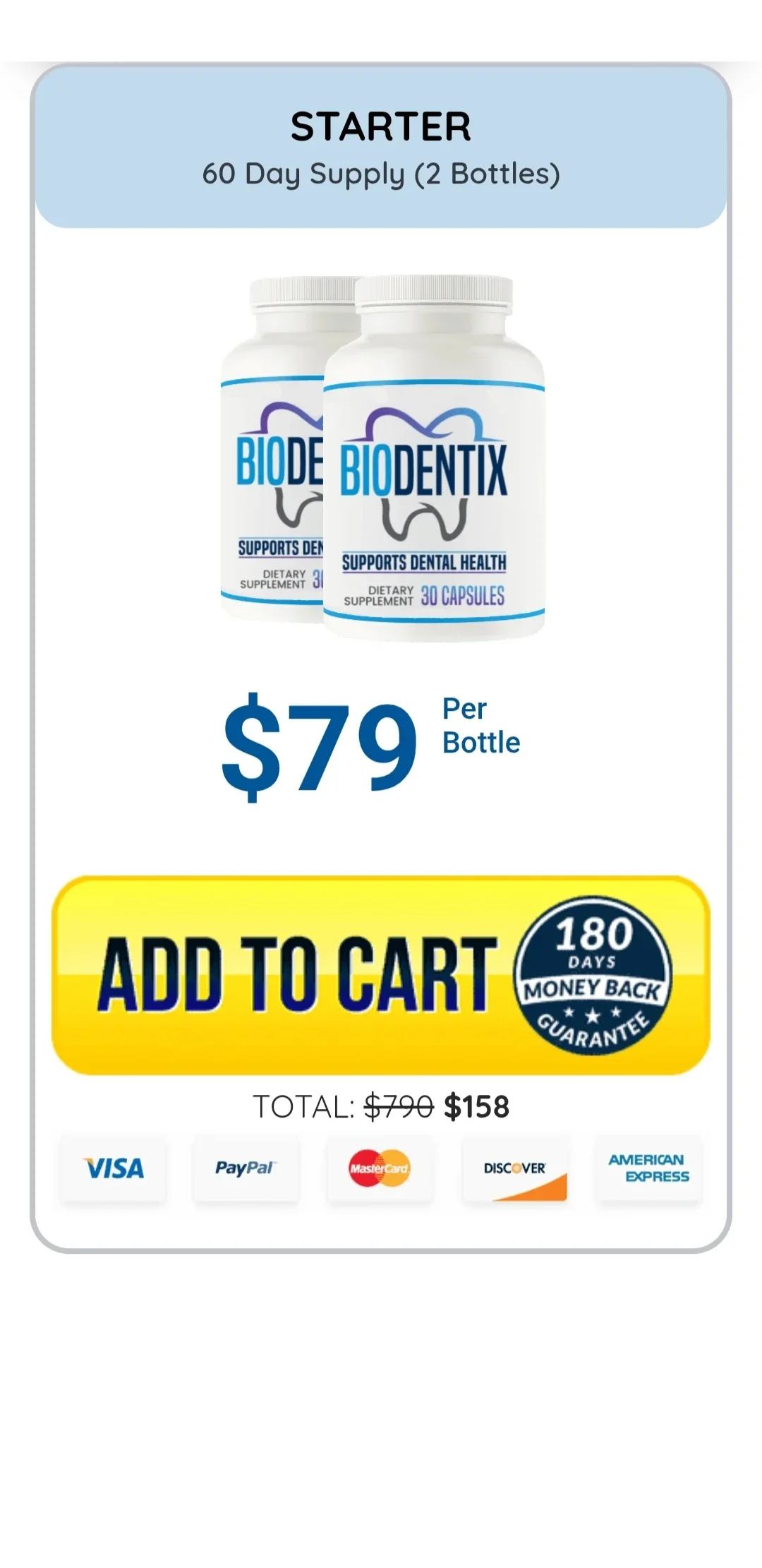 Biodentix™ 1 bottle pricing